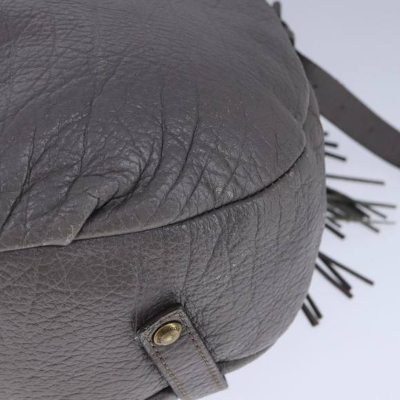BURBERRY Blue Label Shoulder Bag Leather Gray Auth ti2581 - Picture 16 of 16